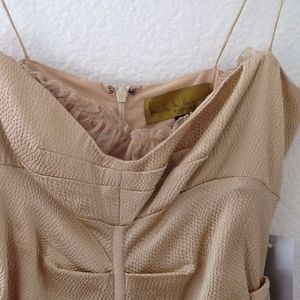 Nicole Miller Gold Midi dress